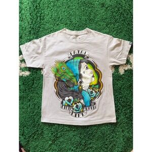 Fatal Clothing Live Hard Life Tattoo Graphic Tee Gray Short Sleeve Shirt